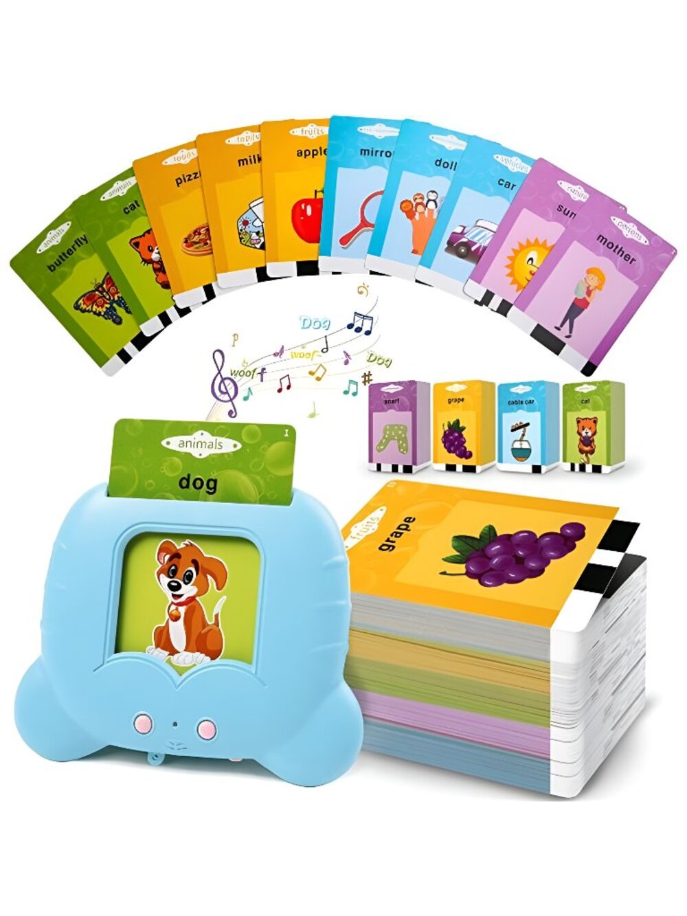 Toddler Learning Toy, Talking Flash Cards, 224 Sight Words with Sound(Blue)